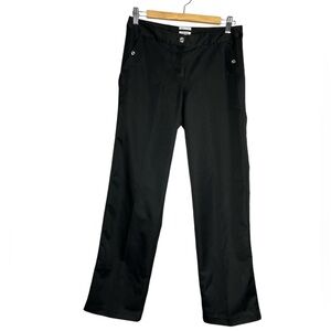 Izod Perform X Stretch Mid Rise Straight Leg Golf Pants Black, Size 2